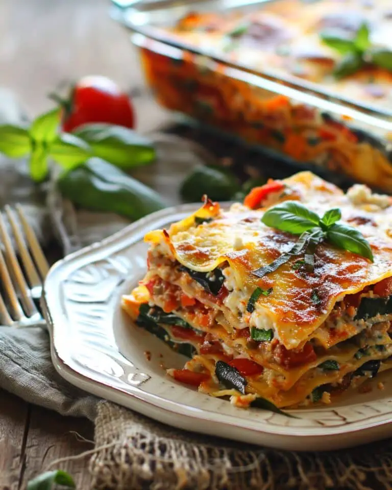 Layered Mediterranean Vegetable Lasagna with Creamy Ricotta
