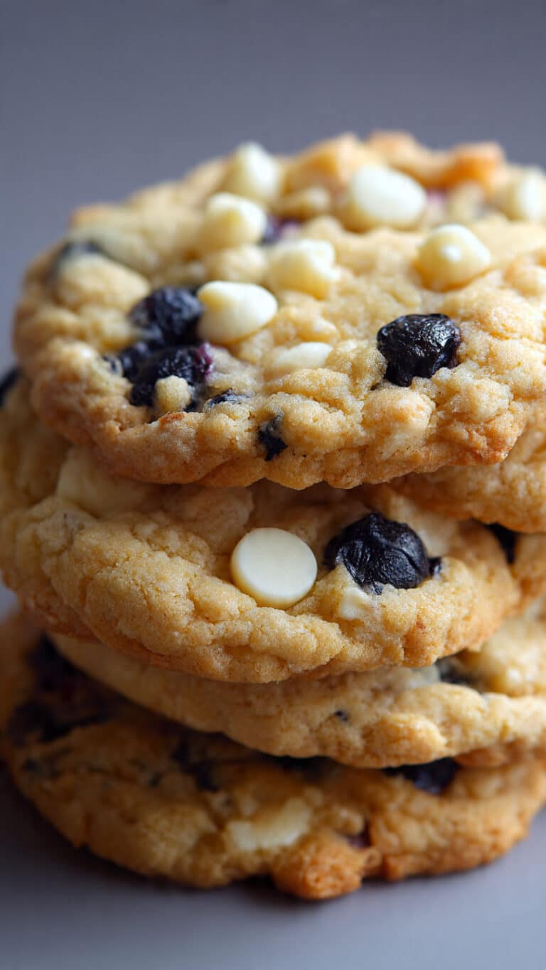 Bakery-Style Blueberry White Chocolate Chip Cookies