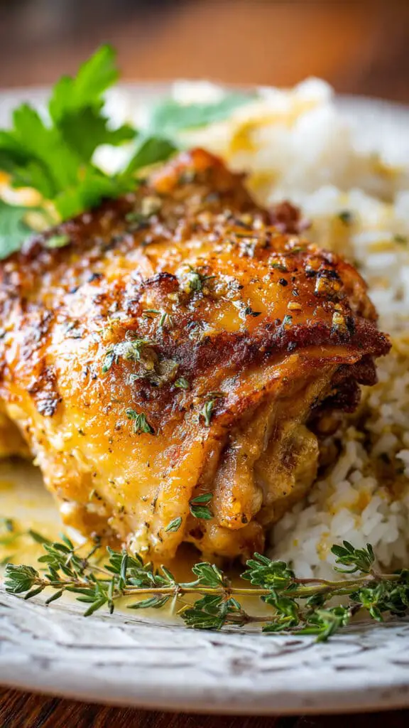 Baked Dijon Chicken Thighs