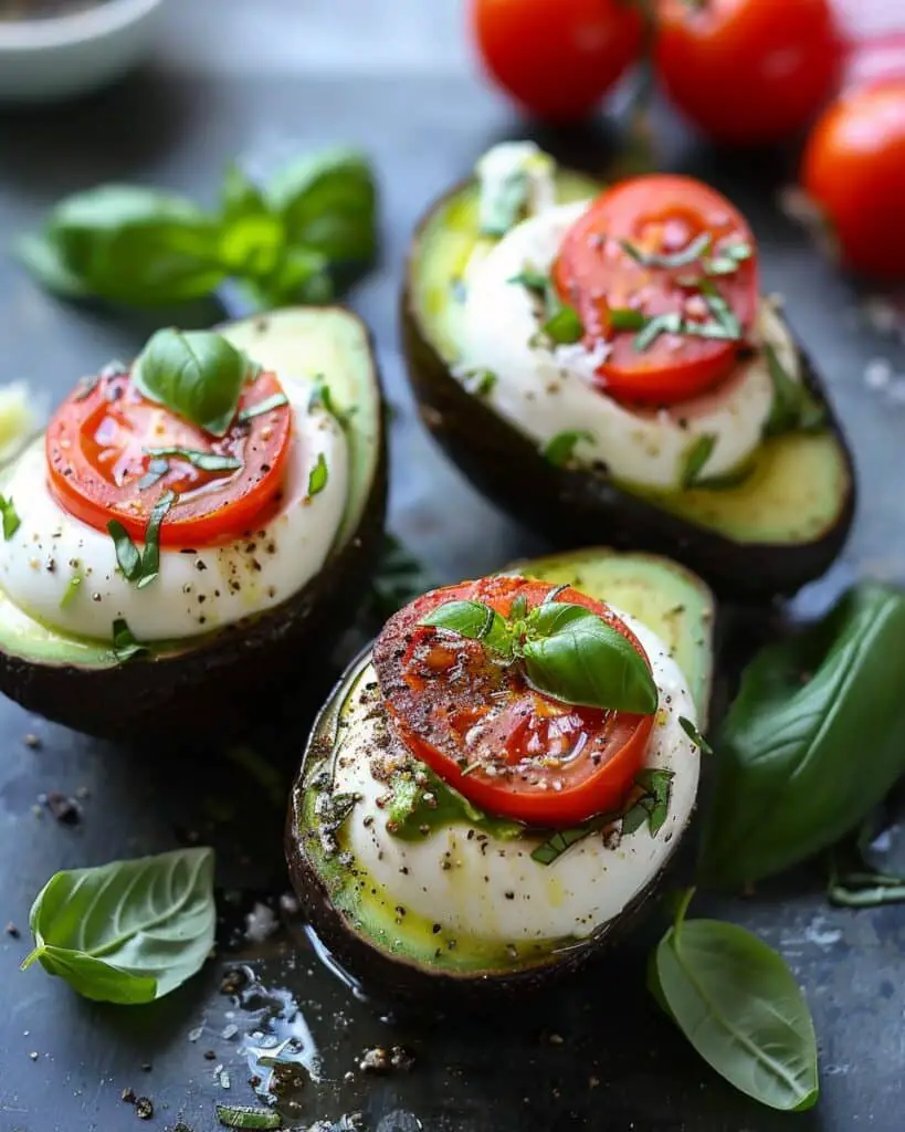 Caprese Stuffed Avocados