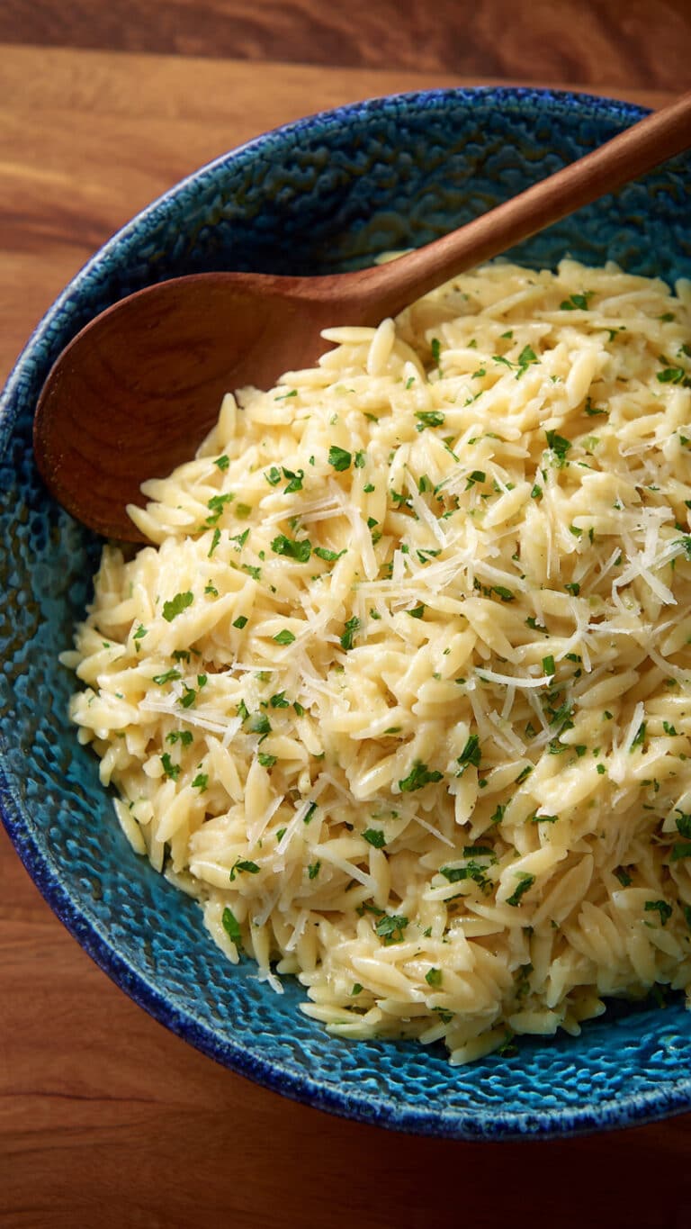 Creamy Garlic Parmesan Orzo
