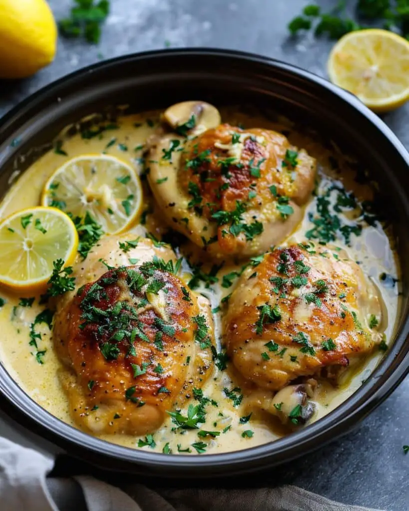 Slow Cooker Creamy Lemon Butter Chicken