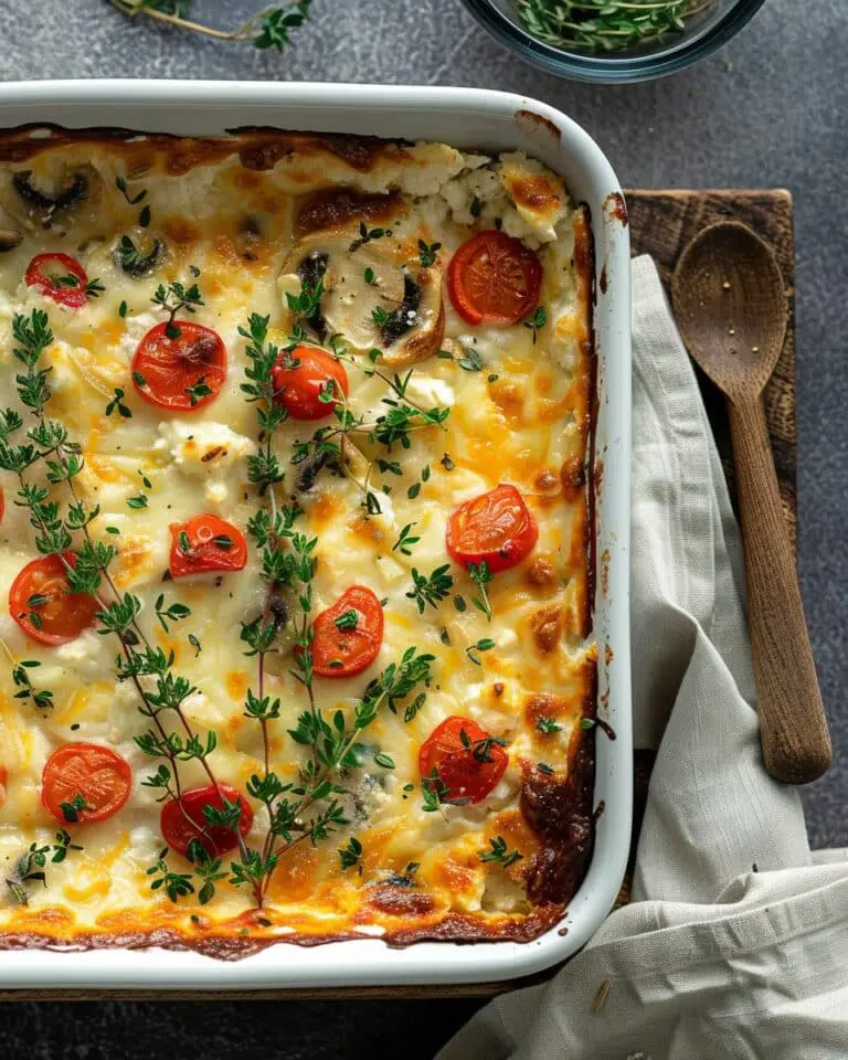 High-Protein Veggie Bake with Cottage Cheese