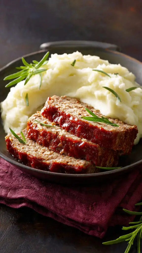 Classic Meatloaf with Mashed Potatoes