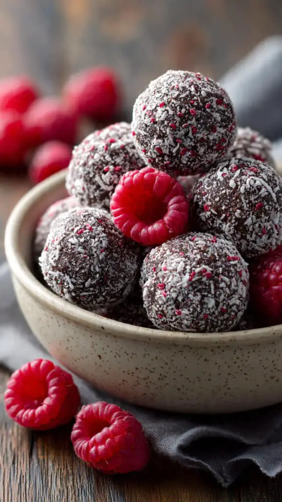 Chocolate Chia Raspberry Bites