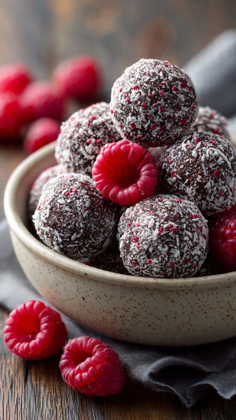 Chocolate Chia Raspberry Bites