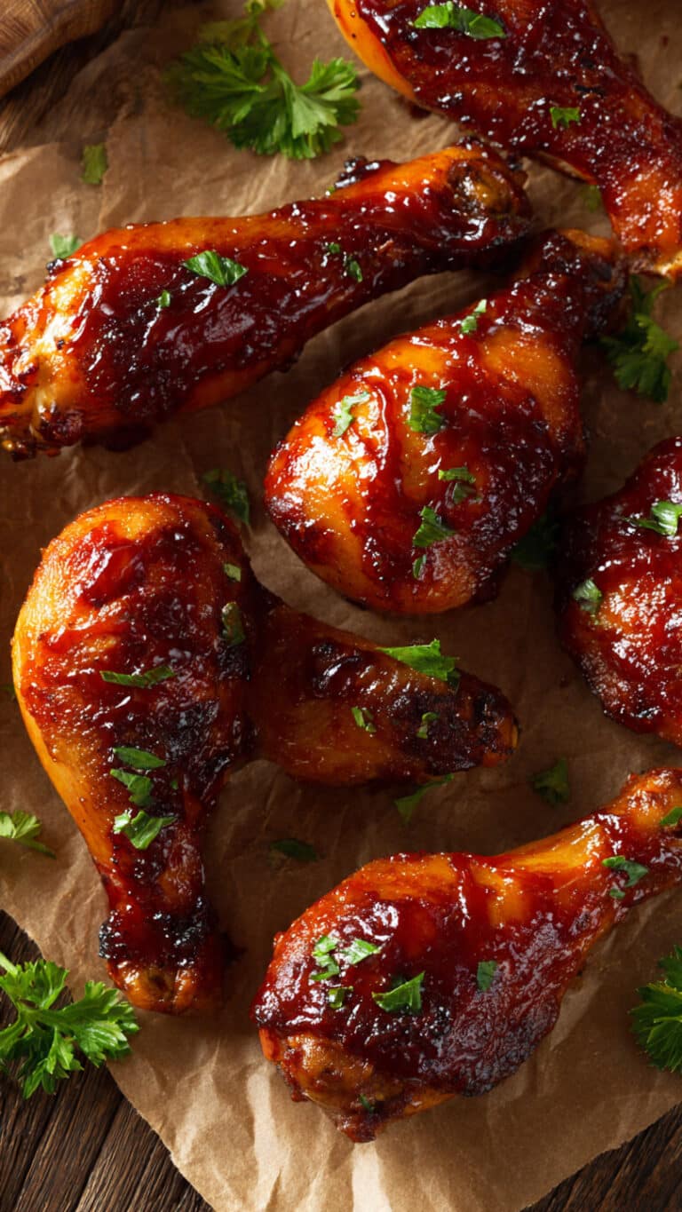 Honey BBQ Baked Chicken Drumsticks