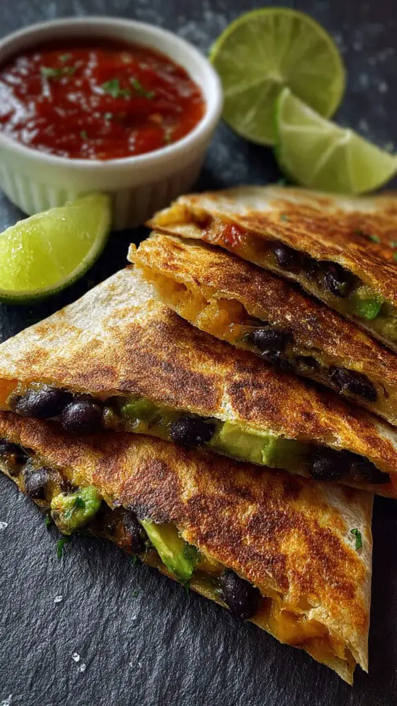 Easy Vegan Quesadillas With Black Beans And Avocado