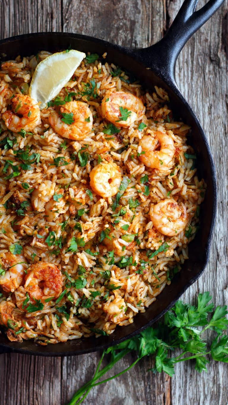 Shrimp Dirty Rice Skillet
