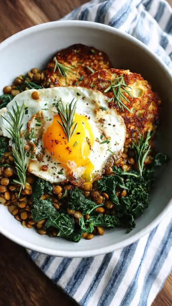 Savory Lentil Breakfast Bowl