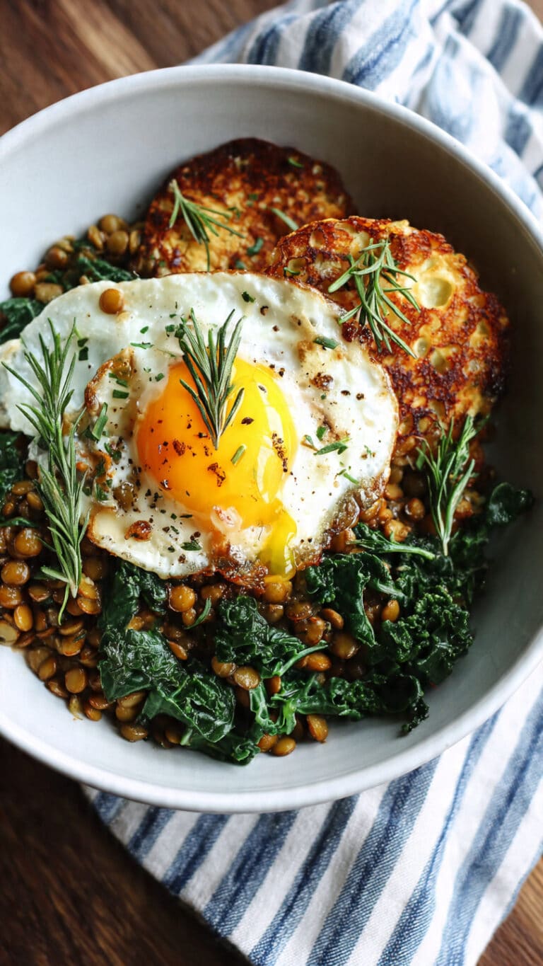 Savory Lentil Breakfast Bowl