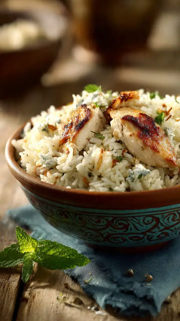 Dump-and-Bake Chicken Tzatziki Rice