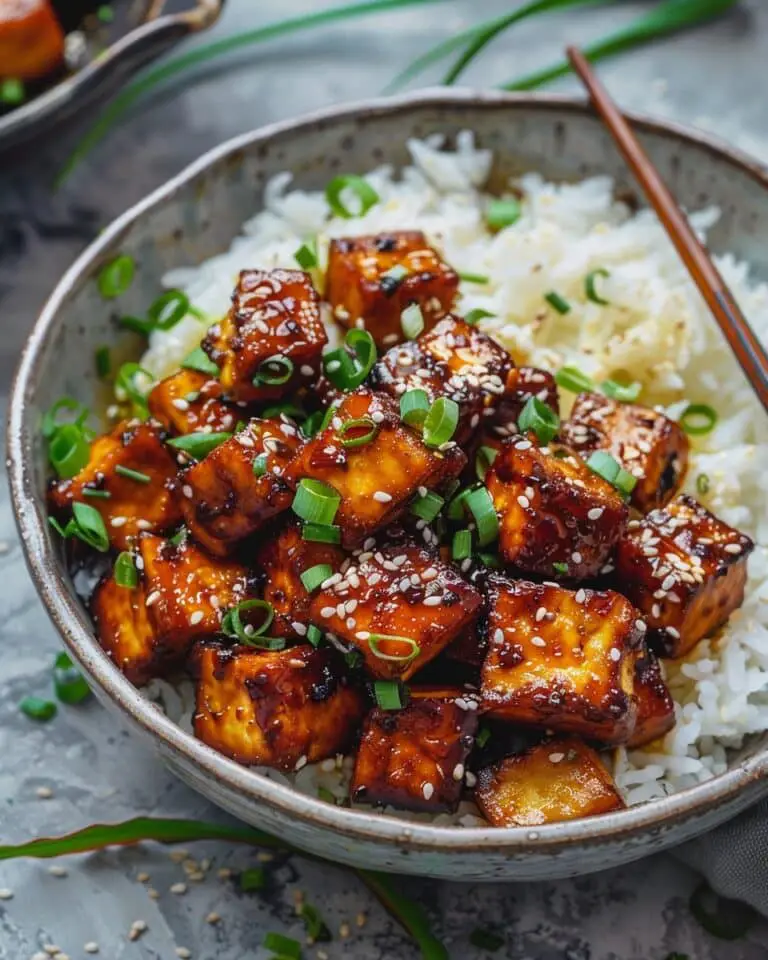 Crispy Honey Garlic Tofu