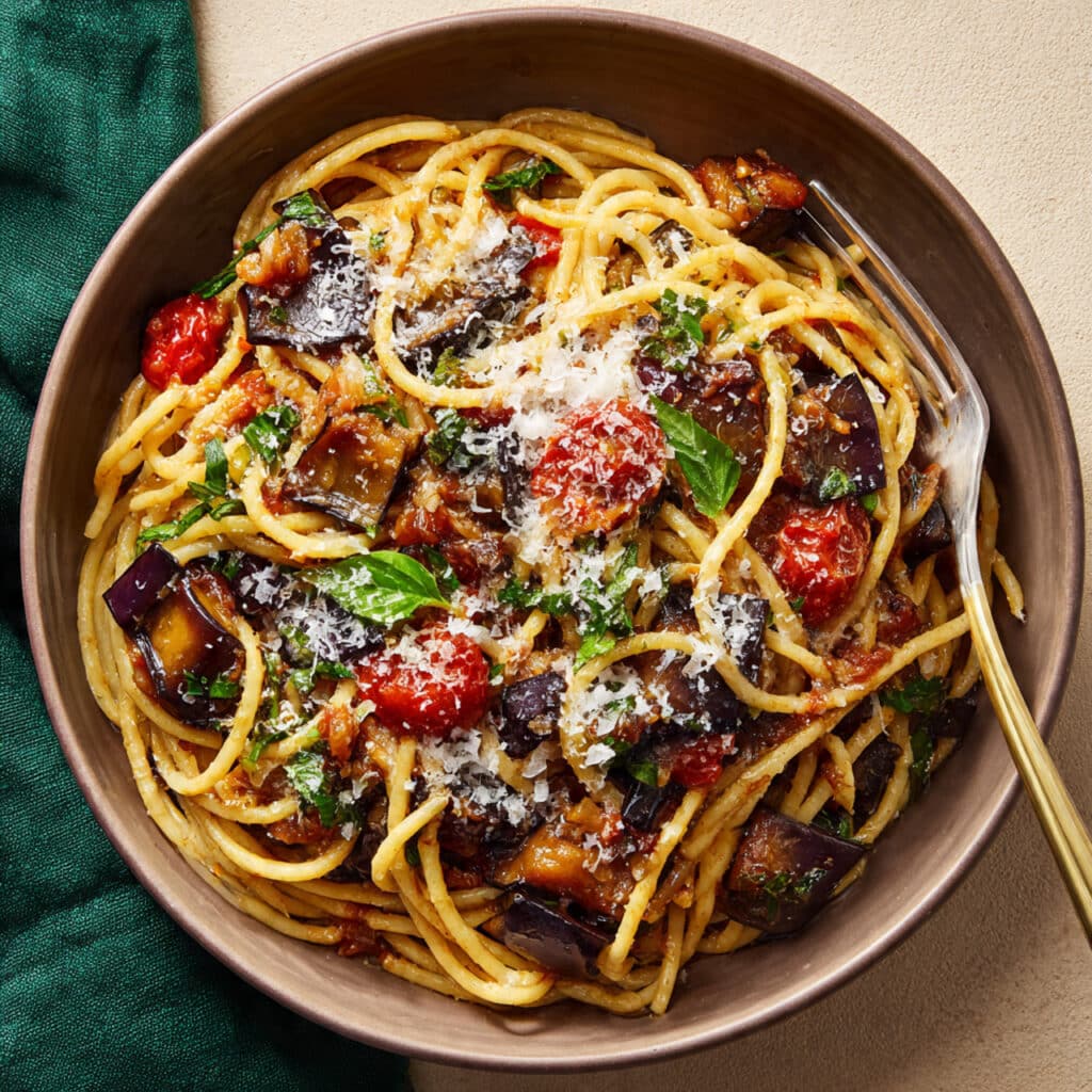 Roasted Eggplant Pasta