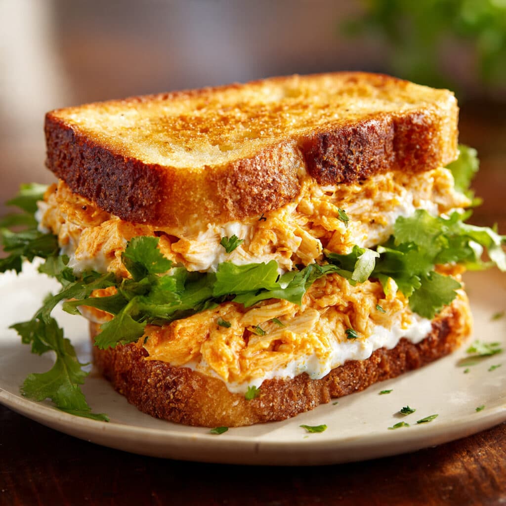 Spicy Buffalo Ranch Chicken Melt Sandwiches