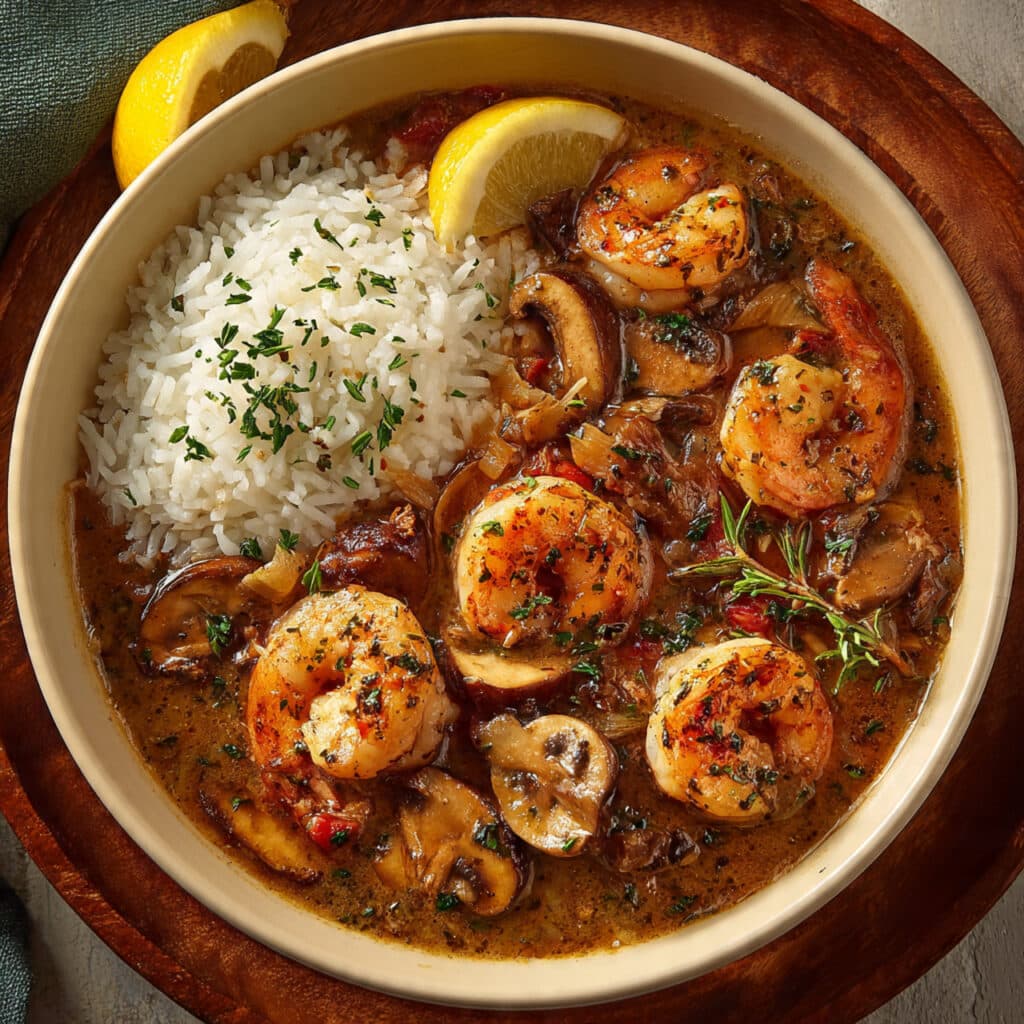 Chicken, Shrimp & Mushroom Gumbo