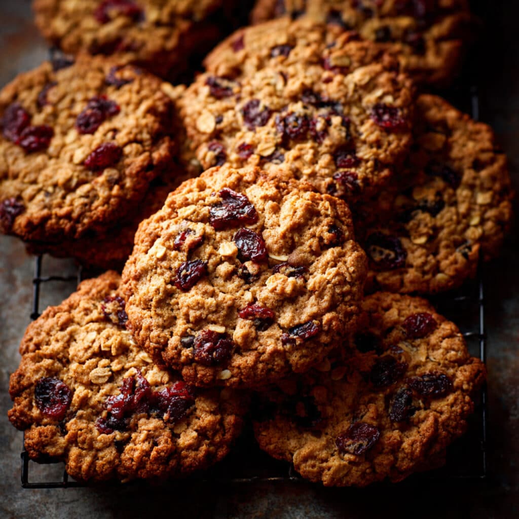 Big Fat Dark Chocolate Cranberry Oatmeal Cookies