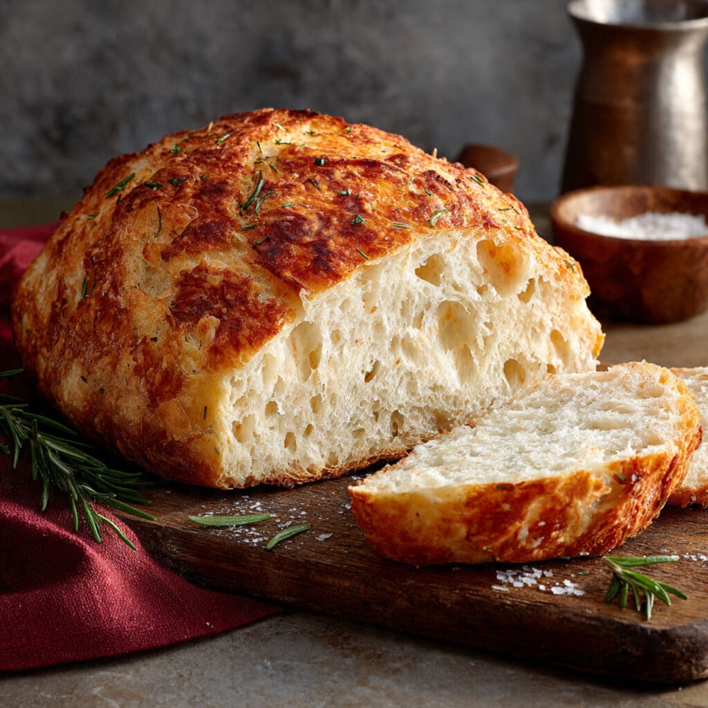 Rustic Parmesan Rosemary Bread