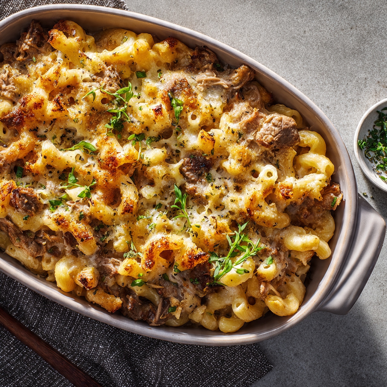 Easy High-Protein Philly Cheesesteak Mac