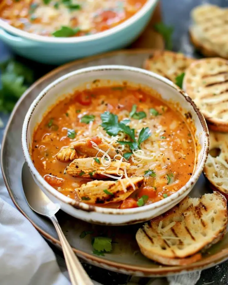 Grilled Chicken Parmesan Soup