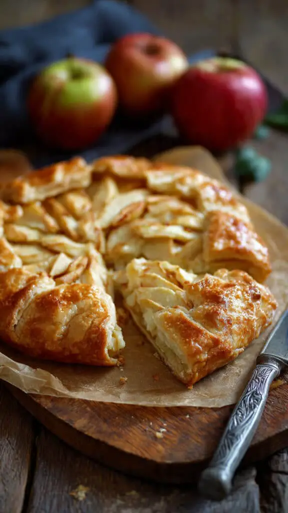 Apple Brie Phyllo Galette
