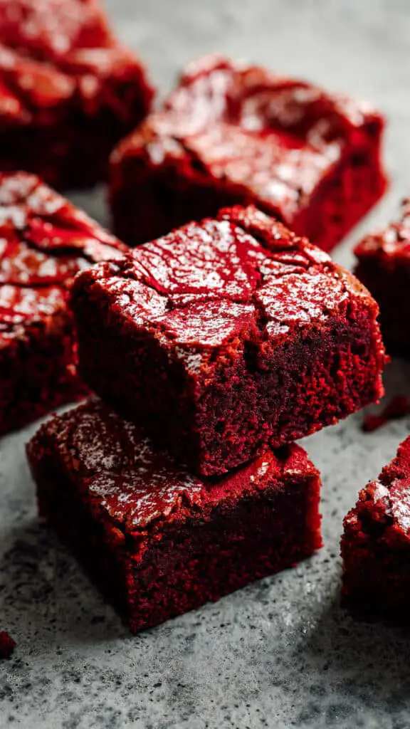 Fudgy Red Velvet Brownies