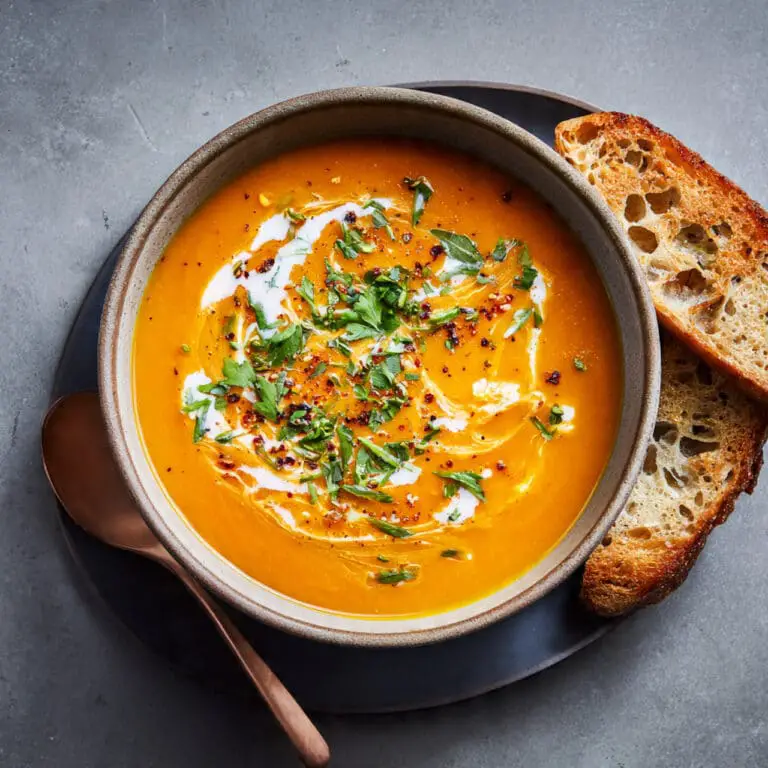 Sweet Potato Soup with Greek Yogurt