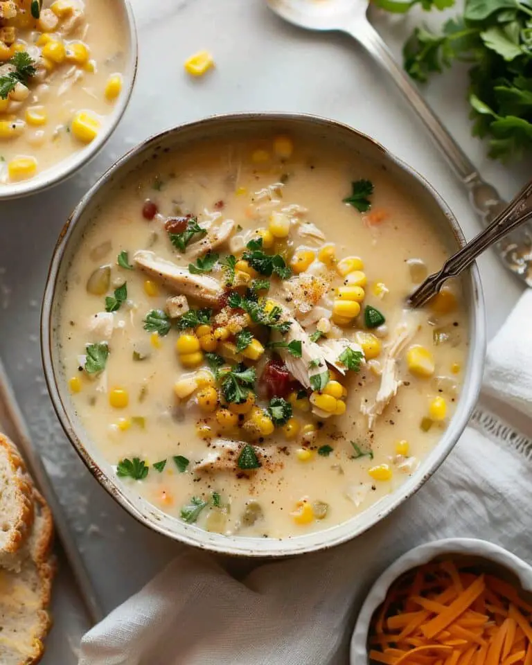 Slow Cooker Creamy Chicken & Corn Soup