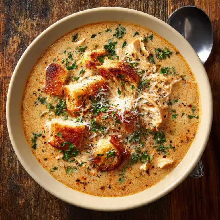 Crock Pot Creamy Chicken Parmesan Soup
