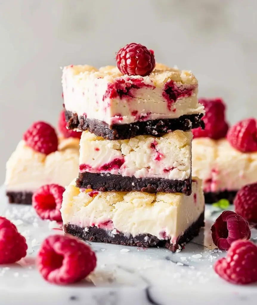 White Chocolate Raspberry Cheesecake Bars
