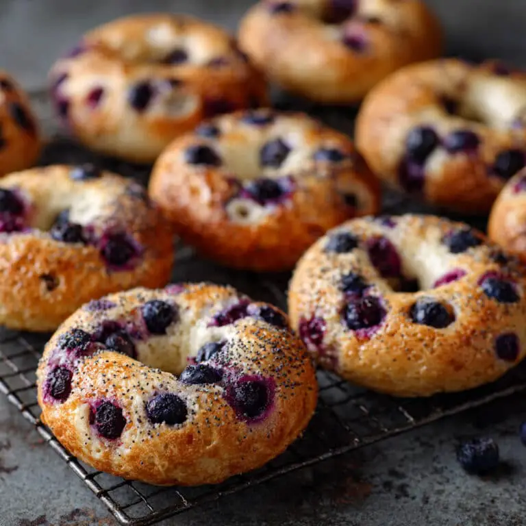 Homemade Blueberry Bagels