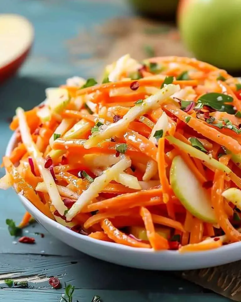 Crunchy Apple & Carrot Salad with Creamy Citrus Dressing