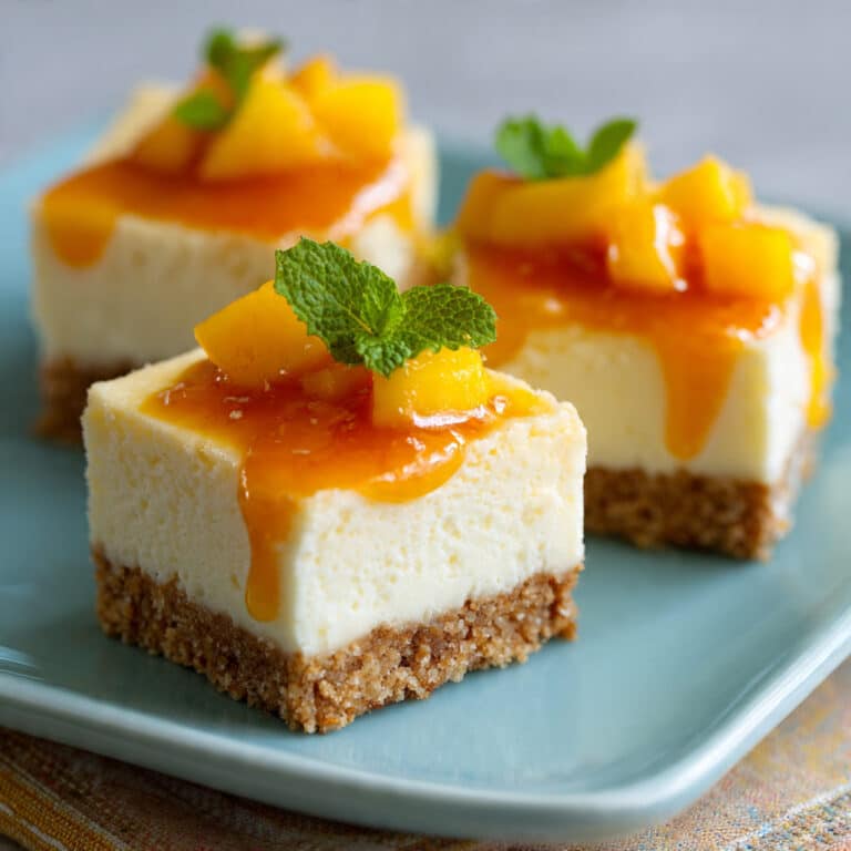 Mini Mango Cheesecake Cubes