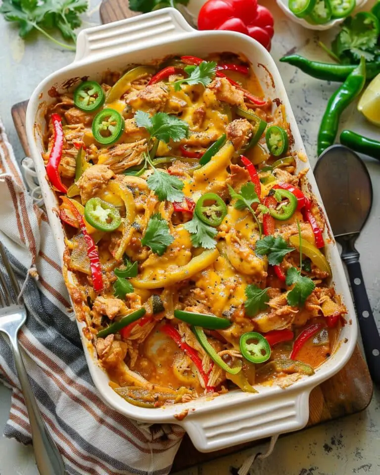 Mexican Chicken Fajita Casserole
