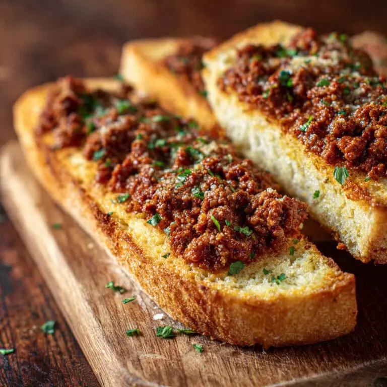 Sloppy Joe Garlic Bread