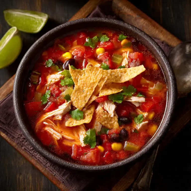 Velvety Chicken Tortilla Soup Delight
