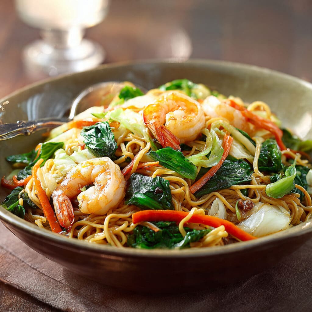 Shrimp and Veggie Lo Mein