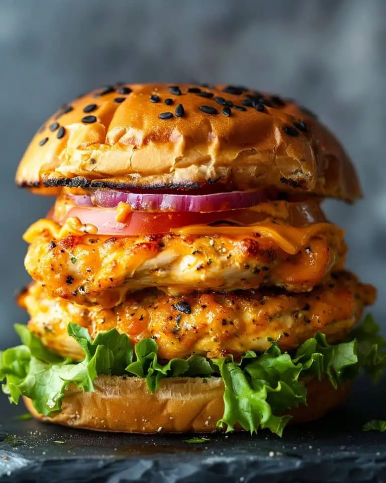 Cheddar Ranch Chicken Burgers