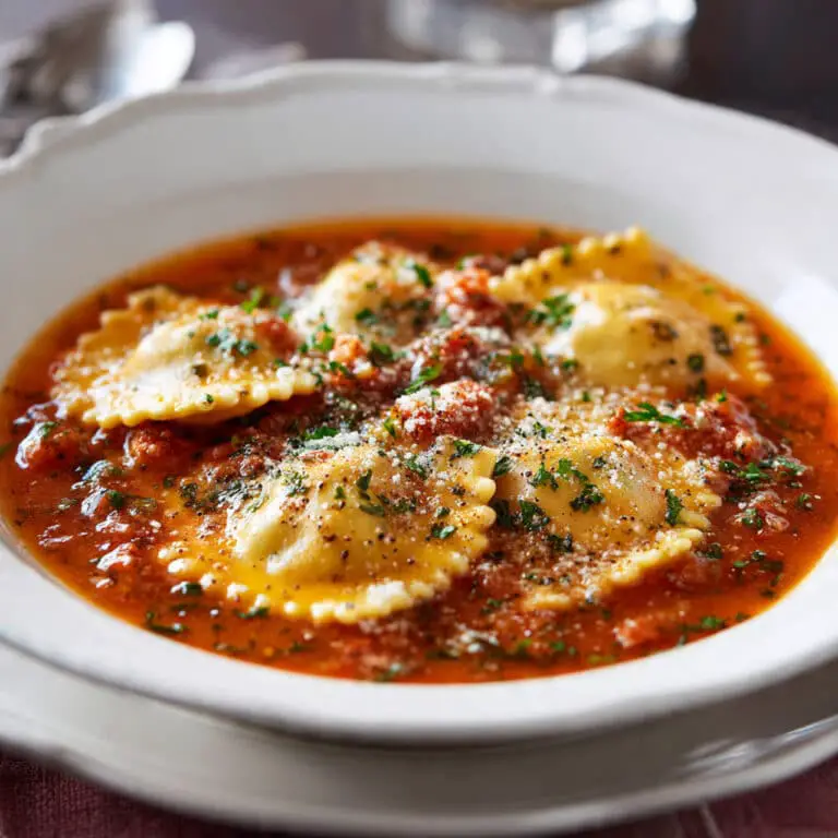 One Oven Ravioli Soup