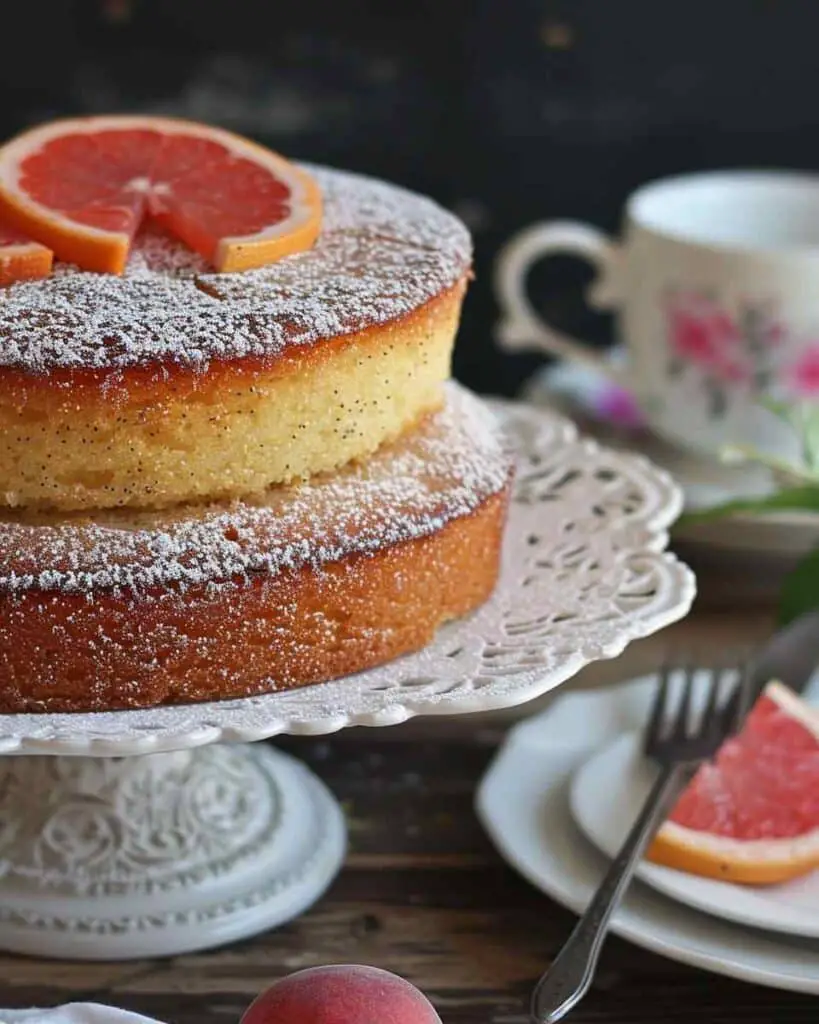 Grapefruit Poppy Seed Cake