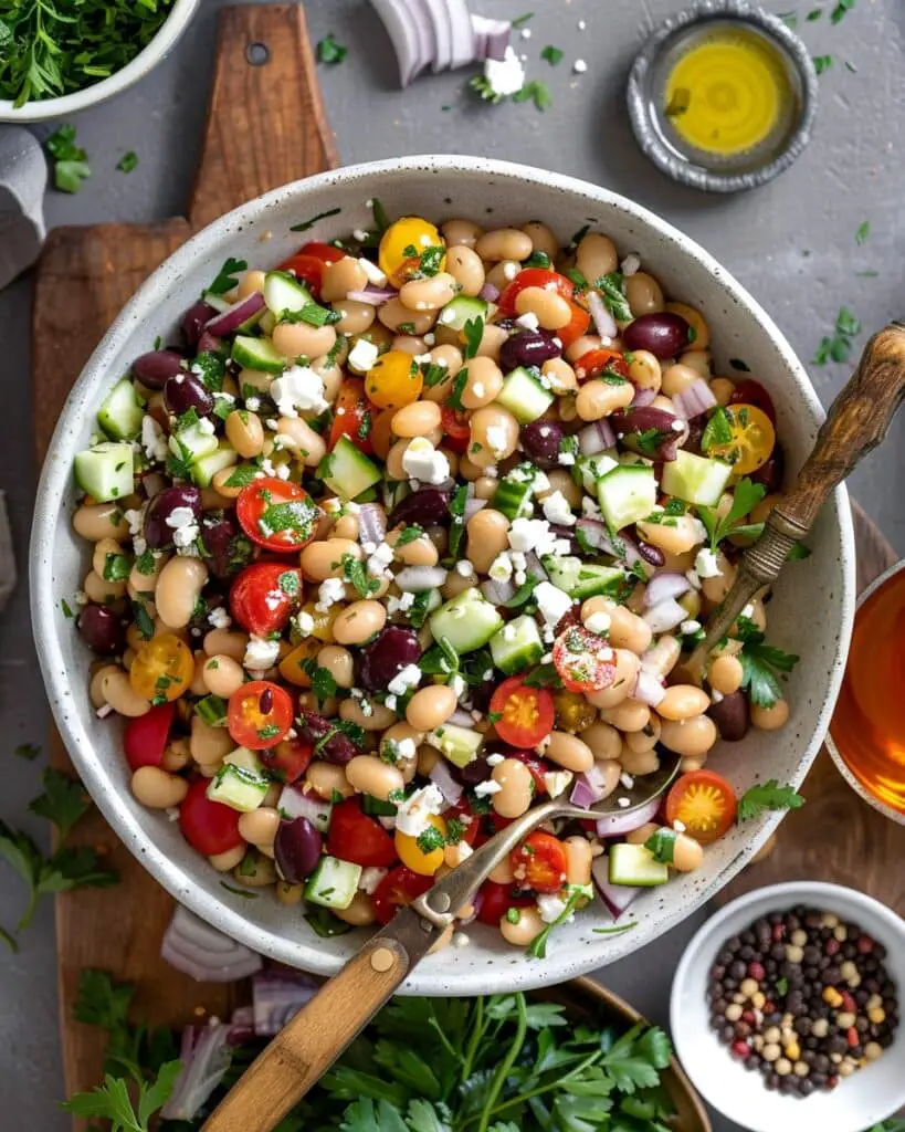 Mediterranean Dense Bean Salad