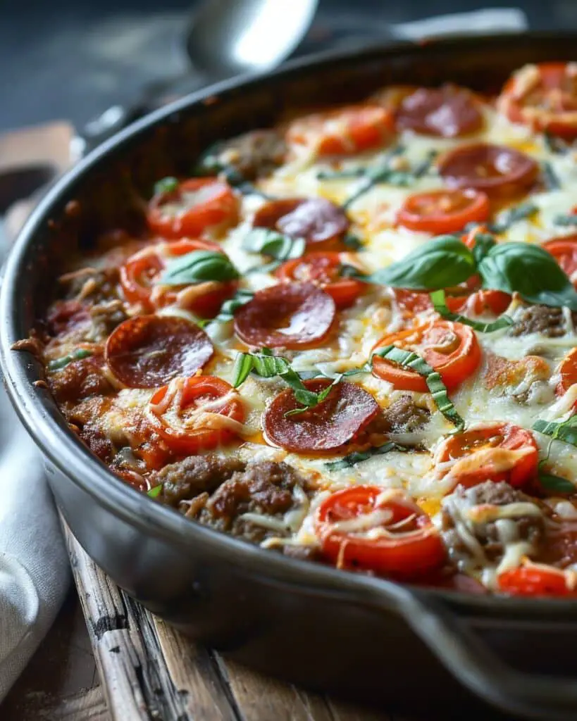 Easy Low Carb Pizza Casserole