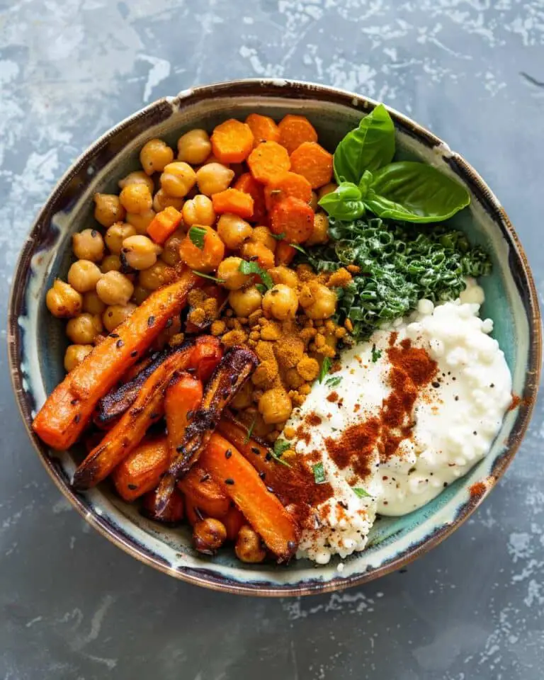 One-Pan Roasted Carrot and Chickpea Bowl