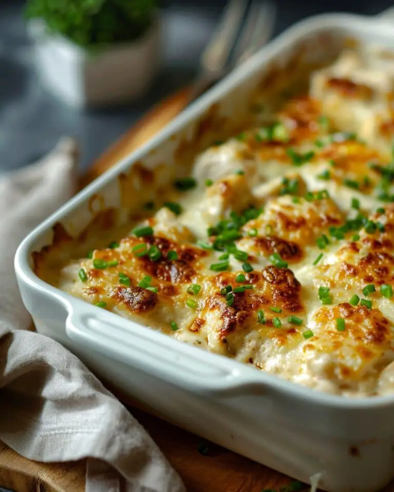 Keto Chicken Alfredo Casserole