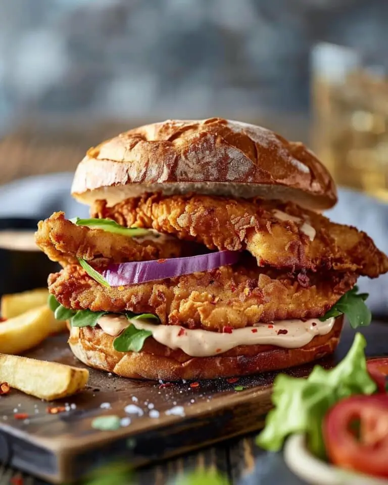 Cajun Crispy Chicken Sandwich with Garlic Aioli
