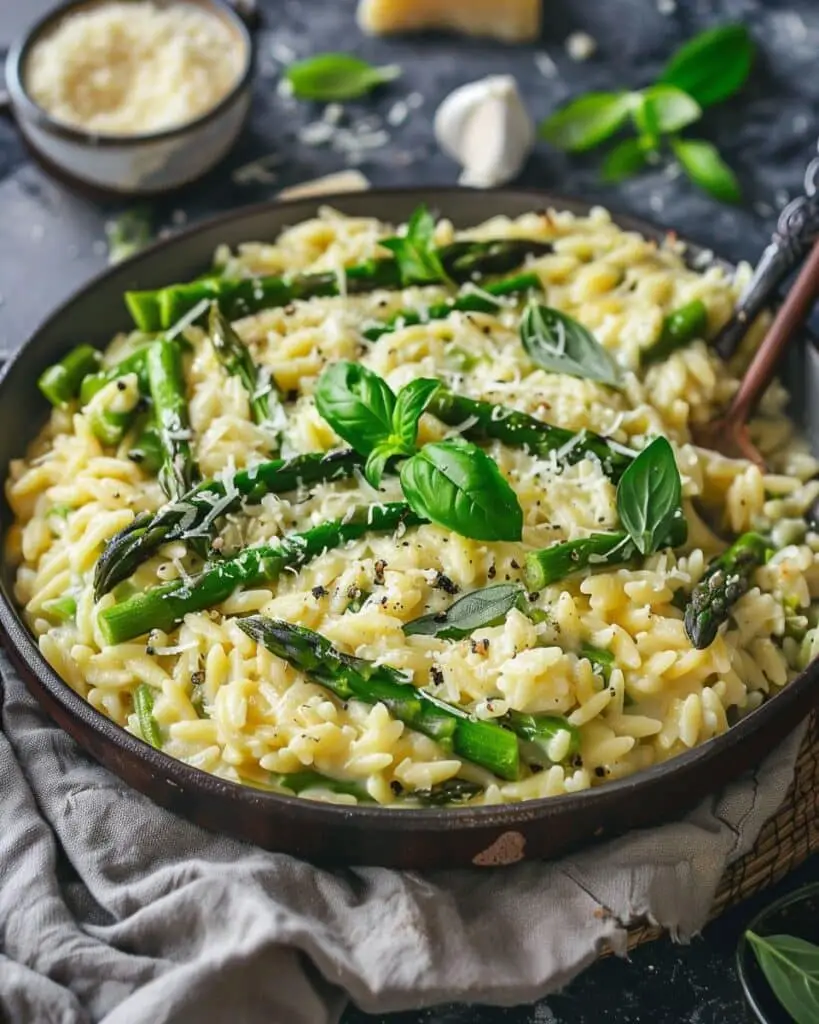 Cheesy Asparagus Orzotto