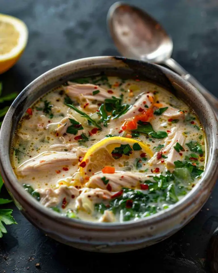 Delicious Greek Lemon Chicken Soup