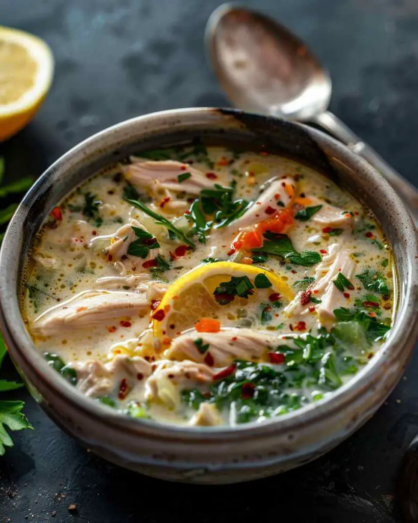 Delicious Greek Lemon Chicken Soup