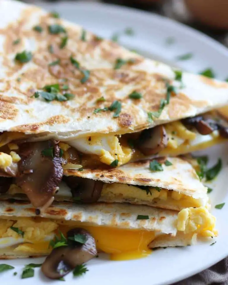 Mushroom Egg Quesadilla