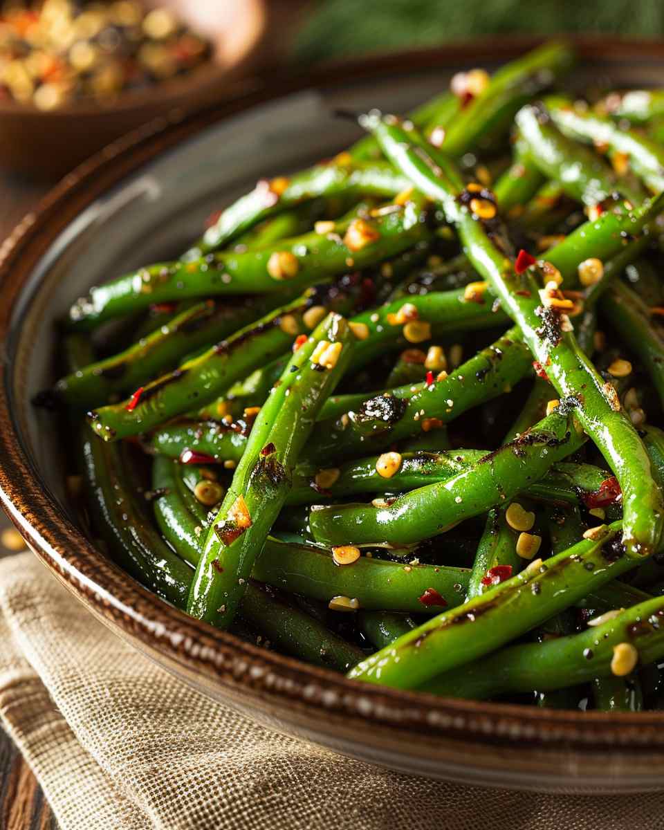 Roasted Garlic Green Beans